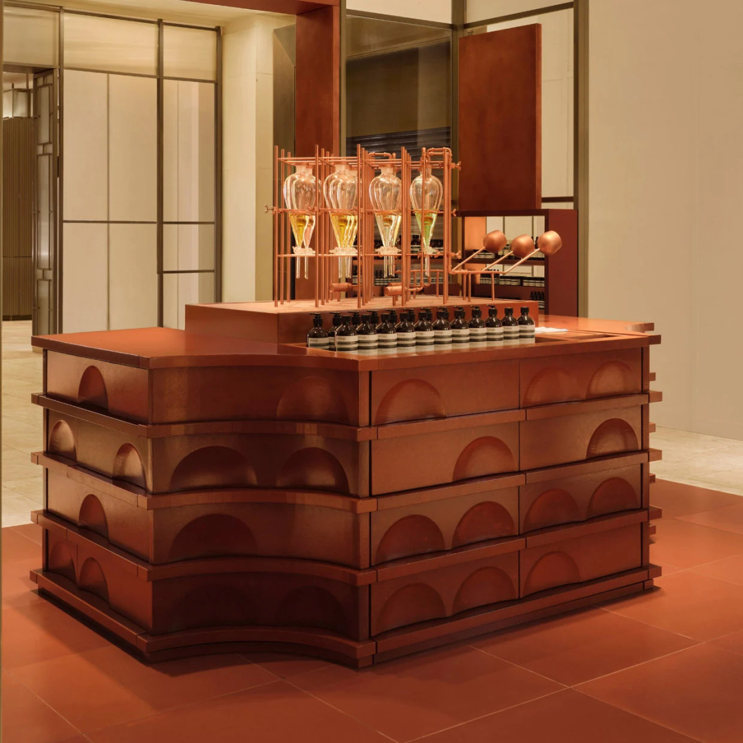 Aesop's New Store Features Counter Designed to Evoke the Pressure of an Ancient Civilization